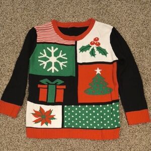Festive Holiday Patchwork Sweater